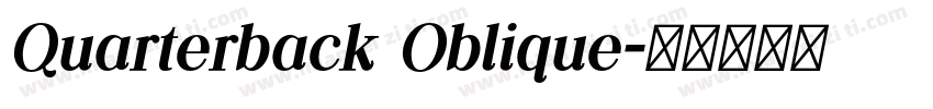 Quarterback Oblique字体转换